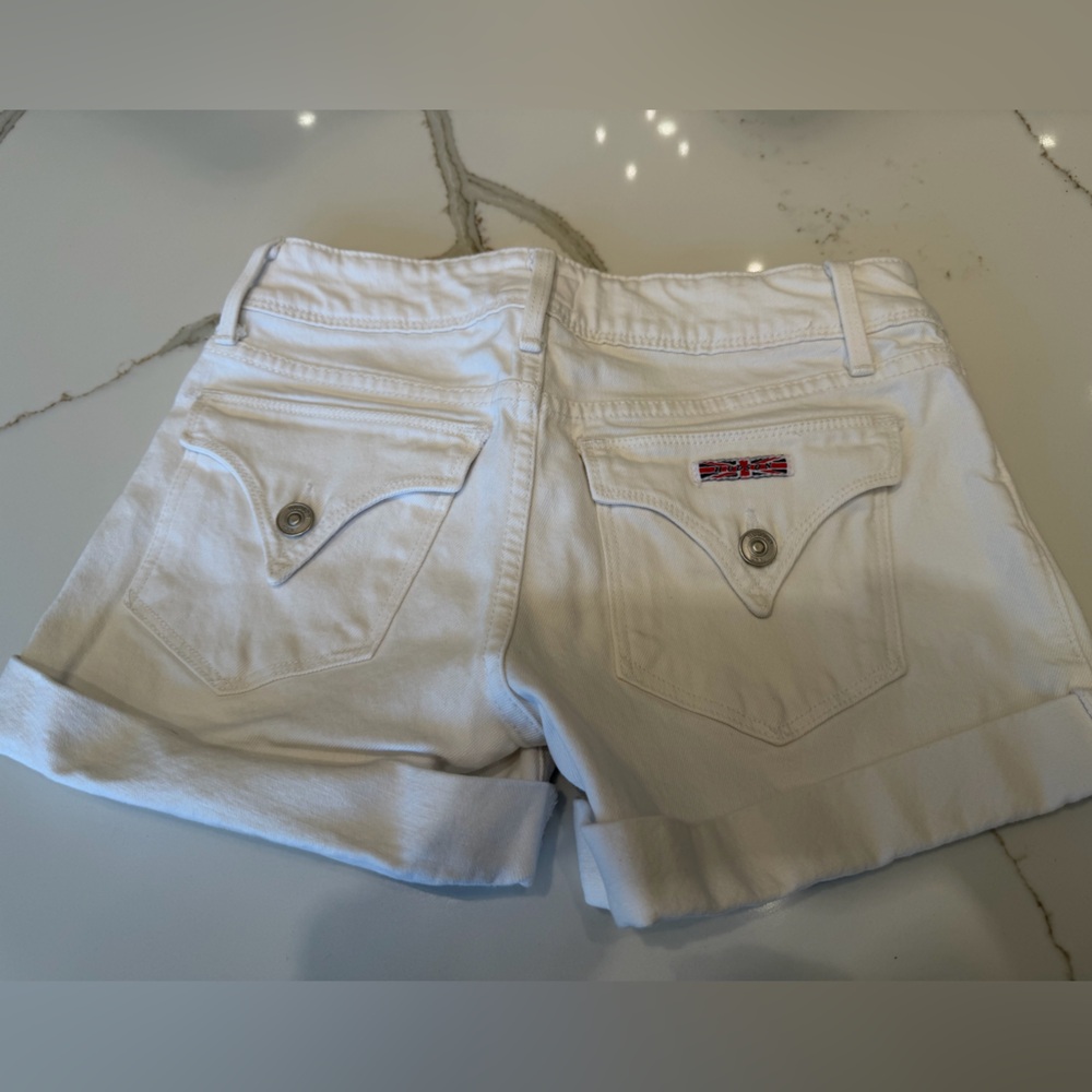 Hudson Croxley Mid Thigh Short - White - Size 24 - Picture 9 of 11